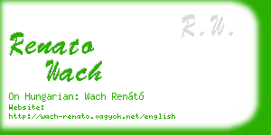 renato wach business card
